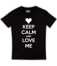 Keep Calm and Love Me на черной